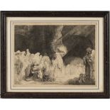 After Rembrandt van Rijn (Dutch, 1606-1669) The Presentation in the Temple: Oblong Print, an