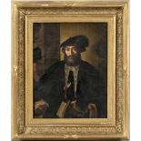 Continental School, 19th Century Portrait of a Renaissance-period Scholar Unsigned. Oil on canvas,