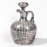 Gorham Sterling Silver-mounted Glass Decanter, Rhode Island, last quarter 19th century, monogram