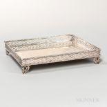 Dutch .833 Silver Tray, Sneek, c. 1883, Alle de Haas, maker, also bearing pseudo marks, square, with