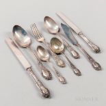 Gorham "Tuileries" Pattern Sterling Silver Flatware Service, Rhode Island, early 20th century,