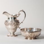 Two Pieces of American Sterling Silver Tableware, 20th century, a Shreve, Crump & Low monogrammed