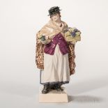 Charles Vyse Pottery Figure The Shawl, England, 1926, polychrome enamel decorated standing figure