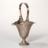 Reed & Barton Sterling Silver Basket, Massachusetts, 20th century, monogrammed, ht. 18 in.,