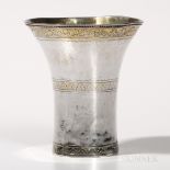 Parcel-gilt Silver Beaker, probably Hungary, late 16th/early 17th century, unmarked, with a trailing