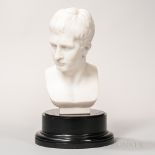 Ferdinando Vichi (Italian, 1875-1945) White Marble Bust of a Man, inscribed signature, ht. 13 1/4;