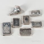 Six Pieces of Georgian Sterling Silver, late 18th/early 19th century, most monogrammed, including