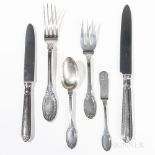 Thirty-five Pieces of Buccellati "Empire" Pattern Sterling Silver Flatware, Italy, mid to late