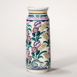 Poole Pottery Floral-decorated Vase, England, c. 1960, polychrome enamel decorated with flowers,