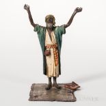 Franz Bergman Cold-painted Bronze Figure of an Arab Praying, Austria, late 19th century, the