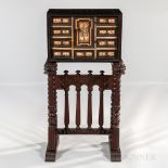 Italian Renaissance-style Cabinet on Stand, cabinet late 19th century with earlier parts, top and