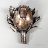 Buccellati .800 Silver Artichoke-form Table Lighter, Italy, 20th century, lg. 5 in., approx. 4.3