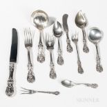 Reed & Barton "Francis I" Pattern Sterling Silver Flatware Service, Massachusetts, 20th century,