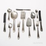 Gebelein Sterling Silver Flatware Service, Boston, early 20th century, monogrammed, twelve each: