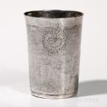 Baltic Silver Beaker, probably Hungary, mid-17th century, maker's mark "IB" possibly for