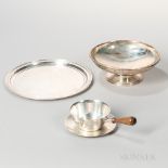 Three Pieces of Tiffany & Co. Sterling Silver Tableware, New York, 20th century, circular tray, dia.