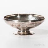 Handicraft Shop Sterling Silver Center Bowl, Boston, c. 1906, Carl Forssen, maker, on a short foot