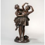 After Auguste Moreau (French, 1834-1917) Bronze Ballerina Group Retour du Printemps (The Return of