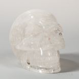 Rock Crystal Skull, late 20th/early 21st century, carved as a full head, ht. 8 in. Estimate $1,200-