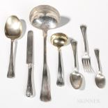 Gorham "Old French" Pattern Sterling Silver Flatware Service, Rhode Island, early 20th century,