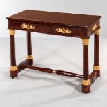 Neoclassical Mahogany- and Burlwood-veneered Ormolu-mounted Console, France, 19th century, oak