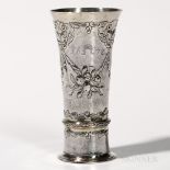 Hungarian Parcel-gilt Silver Beaker, Nagyszeben, last quarter 17th century, maker's mark "PK,"