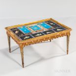 Pompeian Motif Polychrome Painted Low Table, Italy, late 19th/early 20th century, the top with a