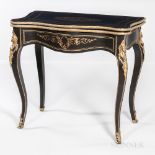 Second Empire Ebonized-mahogany and Boulle-work Swivel-top Card Table, France, late 19th century,