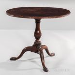 Georgian Mahogany and Mahogany-veneered Tilt-top Tea Table, England, late 18th century and