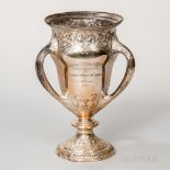 Gorham Athenic Sterling Silver Loving Cup, Rhode Island, early 20th century, urn-form with three