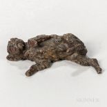 Maison Alphonse Giroux Bronze Terrier, France, mid-19th century, modeled in a playful pose and set