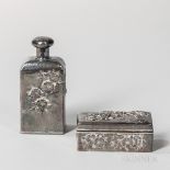 Two Japanese Sterling Silver Items, Yokohama, 20th century, Arthur Bond, maker, each with cherry
