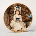 Minton Earthenware Portrait Charger, England, c. 1875, after the original depiction of Penelope