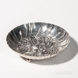 Kirk Sterling Silver Center Bowl, Baltimore, c. 1930, with a chased fruit motif to center on four