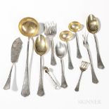 Eleven German .800 Silver Serving Pieces, early 20th century, Wilhelm Binder, maker, comprised of