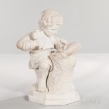 Carrara Marble Figure of a Young Sculptor, Italy, late 19th/early 20th century, young stone carver