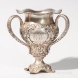 Baltimore Silver Co. Sterling Silver Loving Cup, Baltimore, c. 1900, monogrammed, with chased floral