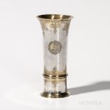 Baltic Parcel-gilt Silver Beaker, probably Hungary, 17th century, maker's mark "ZM" or "ZAM," tall