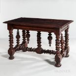 Baroque-style Oak Center Table