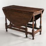 William and Mary Oak Gate-leg Table