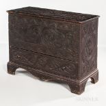 Renaissance Revival Carved Pine Chest