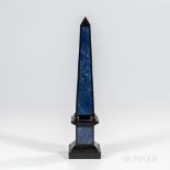 Lapis-inlaid Black Onyx Obelisk