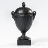 Wedgwood & Bentley Black Basalt Vase and Cover