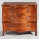 George III Mahogany and Mahogany-veneered Serpentine Chest of Drawers