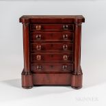 Miniature Mahogany and Rosewood Bureau