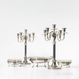 Five-piece German .800 Silver Garniture