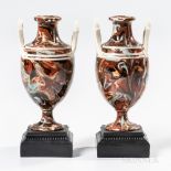 Pair of Wedgwood & Bentley Variegated Agate Cassolettes