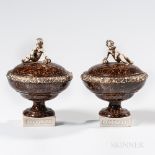 Pair of Wedgwood & Bentley Porphyry Chimney Ornaments