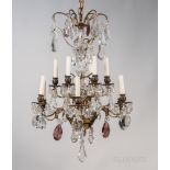 Diminutive Louis XV-style Twelve-light Chandelier