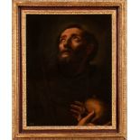 Italian School, 17th Century St. Francis Holding a Skull